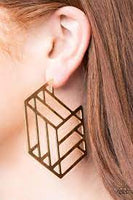 Gotta Get Geo-ing Gold Earrings-Jewelry-Paparazzi Accessories-Ericka C Wise, $5 Jewelry Paparazzi accessories jewelry ericka champion wise elite consultant life of the party fashion fix lead and nickel free florida palm bay melbourne