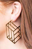 Gotta Get Geo-ing Gold Earrings-Jewelry-Paparazzi Accessories-Ericka C Wise, $5 Jewelry Paparazzi accessories jewelry ericka champion wise elite consultant life of the party fashion fix lead and nickel free florida palm bay melbourne