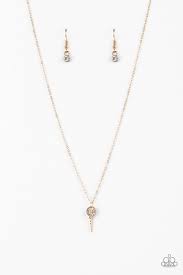 Key Figure Gold Necklace-Jewelry-Paparazzi Accessories-Ericka C Wise, $5 Jewelry Paparazzi accessories jewelry ericka champion wise elite consultant life of the party fashion fix lead and nickel free florida palm bay melbourne