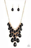 Shop Til you TEARDROP Gold Necklace-Jewelry-Paparazzi Accessories-Ericka C Wise, $5 Jewelry Paparazzi accessories jewelry ericka champion wise elite consultant life of the party fashion fix lead and nickel free florida palm bay melbourne