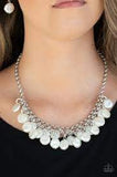 Beachfront and Center White Necklace-Jewelry-Paparazzi Accessories-Ericka C Wise, $5 Jewelry Paparazzi accessories jewelry ericka champion wise elite consultant life of the party fashion fix lead and nickel free florida palm bay melbourne