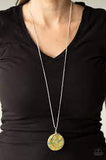 Sahara Equinox Yellow Necklace-Jewelry-Paparazzi Accessories-Ericka C Wise, $5 Jewelry Paparazzi accessories jewelry ericka champion wise elite consultant life of the party fashion fix lead and nickel free florida palm bay melbourne