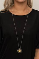 Adobe Adornment Yellow Necklacec-Jewelry-Paparazzi Accessories-Ericka C Wise, $5 Jewelry Paparazzi accessories jewelry ericka champion wise elite consultant life of the party fashion fix lead and nickel free florida palm bay melbourne