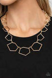 Full Frame Fashion Gold Necklace-Jewelry-Paparazzi Accessories-Ericka C Wise, $5 Jewelry Paparazzi accessories jewelry ericka champion wise elite consultant life of the party fashion fix lead and nickel free florida palm bay melbourne