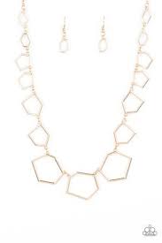 Full Frame Fashion Gold Necklace-Jewelry-Paparazzi Accessories-Ericka C Wise, $5 Jewelry Paparazzi accessories jewelry ericka champion wise elite consultant life of the party fashion fix lead and nickel free florida palm bay melbourne