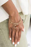 Mind, Body, and SOL Gold Bracelet-Jewelry-Paparazzi Accessories-Ericka C Wise, $5 Jewelry Paparazzi accessories jewelry ericka champion wise elite consultant life of the party fashion fix lead and nickel free florida palm bay melbourne