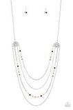 Pharaoh Finesse Multi Necklace-Jewelry-Paparazzi Accessories-Ericka C Wise, $5 Jewelry Paparazzi accessories jewelry ericka champion wise elite consultant life of the party fashion fix lead and nickel free florida palm bay melbourne