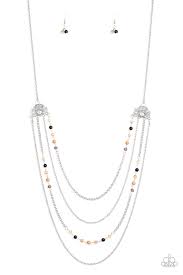 Pharaoh Finesse Multi Necklace-Jewelry-Paparazzi Accessories-Ericka C Wise, $5 Jewelry Paparazzi accessories jewelry ericka champion wise elite consultant life of the party fashion fix lead and nickel free florida palm bay melbourne