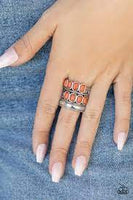 Mojave Monument Orange Ring-Jewelry-Paparazzi Accessories-Ericka C Wise, $5 Jewelry Paparazzi accessories jewelry ericka champion wise elite consultant life of the party fashion fix lead and nickel free florida palm bay melbourne