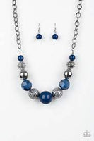 Sugar Sugar Blue Necklace-Jewelry-Paparazzi Accessories-Ericka C Wise, $5 Jewelry Paparazzi accessories jewelry ericka champion wise elite consultant life of the party fashion fix lead and nickel free florida palm bay melbourne