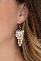 Bountiful Bouquets Gold Earrings-Jewelry-Paparazzi Accessories-Ericka C Wise, $5 Jewelry Paparazzi accessories jewelry ericka champion wise elite consultant life of the party fashion fix lead and nickel free florida palm bay melbourne