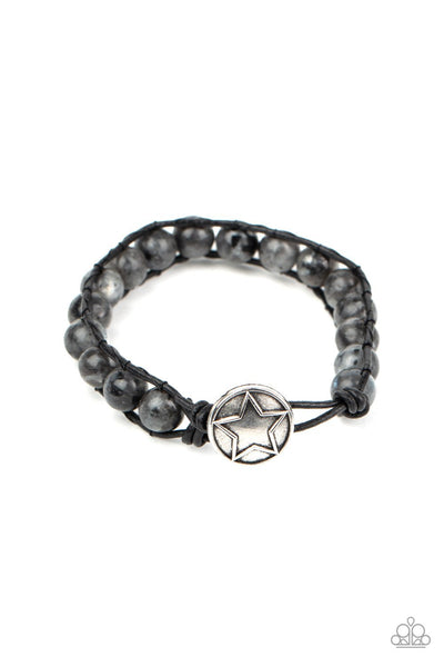 Homespun Stone Black Bracelet-Jewelry-Paparazzi Accessories-Ericka C Wise, $5 Jewelry Paparazzi accessories jewelry ericka champion wise elite consultant life of the party fashion fix lead and nickel free florida palm bay melbourne