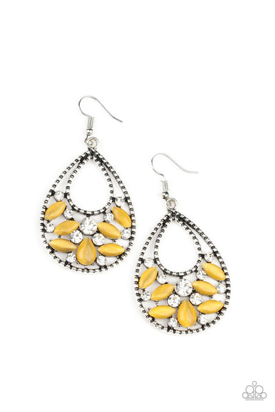 Yellow moonstone on sale earrings paparazzi