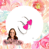 Kiss Up Pink Earrings-Jewelry-Paparazzi Accessories-Ericka C Wise, $5 Jewelry Paparazzi accessories jewelry ericka champion wise elite consultant life of the party fashion fix lead and nickel free florida palm bay melbourne
