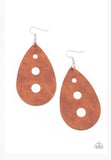 Rustic Torrent Brown Earrings-Jewelry-Paparazzi Accessories-Ericka C Wise, $5 Jewelry Paparazzi accessories jewelry ericka champion wise elite consultant life of the party fashion fix lead and nickel free florida palm bay melbourne