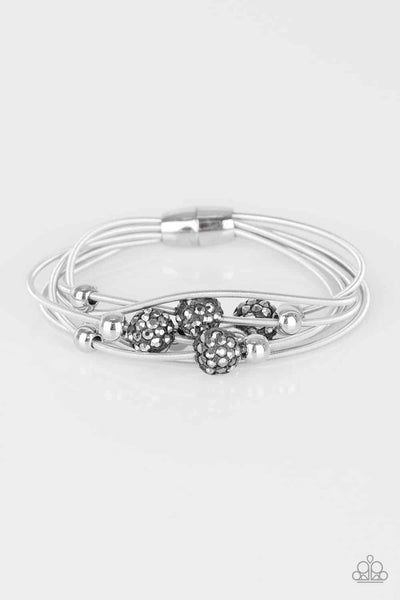 Marvelously Magentic Silver Bracelet-Jewelry-Ericka C Wise, $5 Jewelry-Ericka C Wise, $5 Jewelry Paparazzi accessories jewelry ericka champion wise elite consultant life of the party fashion fix lead and nickel free florida palm bay melbourne