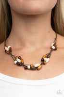 Outback Epic Brown Necklace-Jewelry-Paparazzi Accessories-Ericka C Wise, $5 Jewelry Paparazzi accessories jewelry ericka champion wise elite consultant life of the party fashion fix lead and nickel free florida palm bay melbourne