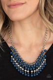 Jubilant Jingle Blue Necklace-Jewelry-Paparazzi Accessories-Ericka C Wise, $5 Jewelry Paparazzi accessories jewelry ericka champion wise elite consultant life of the party fashion fix lead and nickel free florida palm bay melbourne