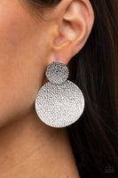 Refined Relic Silver Earrings-Jewelry-Paparazzi Accessories-Ericka C Wise, $5 Jewelry Paparazzi accessories jewelry ericka champion wise elite consultant life of the party fashion fix lead and nickel free florida palm bay melbourne
