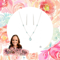 Romantic Rendezvous Blue Necklace-Jewelry-Paparazzi Accessories-Ericka C Wise, $5 Jewelry Paparazzi accessories jewelry ericka champion wise elite consultant life of the party fashion fix lead and nickel free florida palm bay melbourne