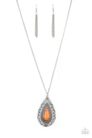 Sedona Solstic Orange Necklace-Jewelry-Paparazzi Accessories-Ericka C Wise, $5 Jewelry Paparazzi accessories jewelry ericka champion wise elite consultant life of the party fashion fix lead and nickel free florida palm bay melbourne