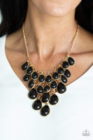 Shop Til you TEARDROP Gold Necklace-Jewelry-Paparazzi Accessories-Ericka C Wise, $5 Jewelry Paparazzi accessories jewelry ericka champion wise elite consultant life of the party fashion fix lead and nickel free florida palm bay melbourne