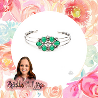 Taj Mahal Meadow Green Bracelet-Jewelry-Ericka C Wise, $5 Jewelry-Ericka C Wise, $5 Jewelry Paparazzi accessories jewelry ericka champion wise elite consultant life of the party fashion fix lead and nickel free florida palm bay melbourne