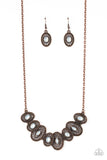 Trinket Trove Copper Necklace-Jewelry-Paparazzi Accessories-Ericka C Wise, $5 Jewelry Paparazzi accessories jewelry ericka champion wise elite consultant life of the party fashion fix lead and nickel free florida palm bay melbourne