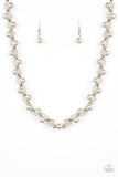 Uptown Opulence White Necklace-Jewelry-Paparazzi Accessories-Ericka C Wise, $5 Jewelry Paparazzi accessories jewelry ericka champion wise elite consultant life of the party fashion fix lead and nickel free florida palm bay melbourne
