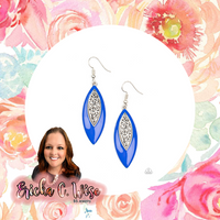 Venetian Vanity Blue Earrings-Jewelry-Paparazzi Accessories-Ericka C Wise, $5 Jewelry Paparazzi accessories jewelry ericka champion wise elite consultant life of the party fashion fix lead and nickel free florida palm bay melbourne